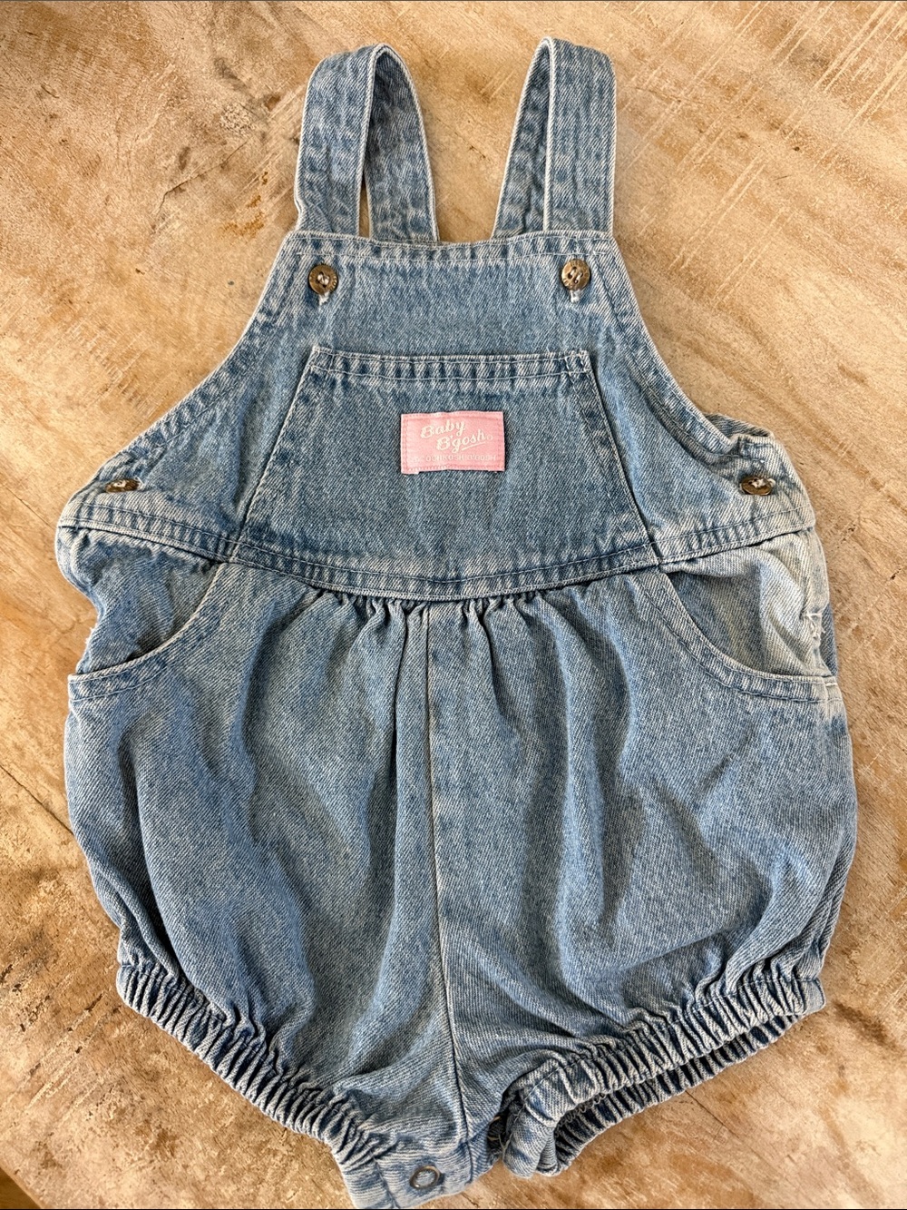 Oshkosh B’Gosh Vintage Denim Bubble Romper {Lightwash} 24 mos.